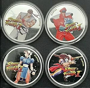 2021年 フィジー ストリートファイターII カラーライズ 1オンス .999 シルバーコイン 4枚セット - CAPCOM｜WORLD RESOURCE【KING店】