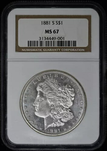 1881-S モルガン・ダラー S$1 NGC MS67