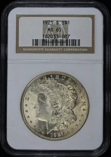 1921-S モルガン・ダラー S$1 NGC MS65