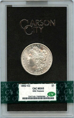 1882-CC 1ドルモルガン・ダラー GSA ホード CACG MS65｜WORLD RESOURCE【KING店】 366,300円