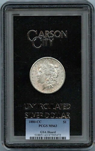 1880-CC 1ドルモルガン・ダラー GSA ホード PCGS MS63｜WORLD RESOURCE【KING店】