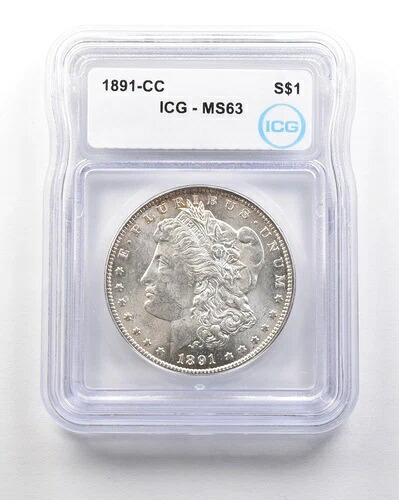 1891-CC モルガン銀貨 MS63 ICG *1708｜WORLD RESOURCE【KING店】