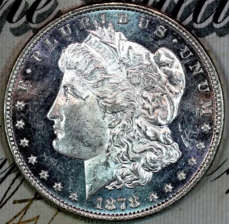 1878年 8TF カメオ PL SUPERB+ GEM BU MS MORGAN シルバードル コレクション X141より