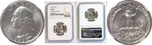 1932-S 25セント ワシントン クォーター NGC MS-64