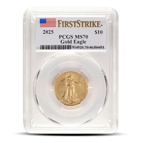 2025年 1/4オンス アメリカンゴールドイーグルコイン PCGS MS70 FS