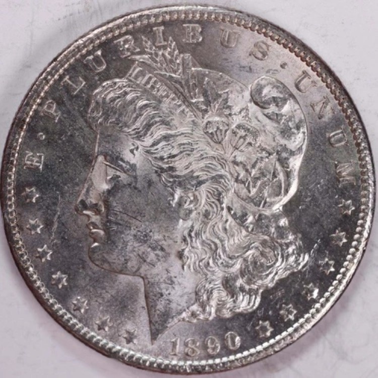 1890年-CC モルガン銀貨、ミントステート未流通コイン、ストア番号 DR0245