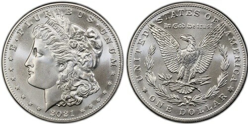 2021年 D モルガン・ダラー PCGS MS70 ローポップ 100周年記念 USシルバー 箱とCOA付き