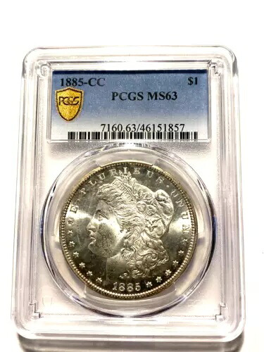 #A4706、モルガン銀貨 PCGS 1885 CC MS63