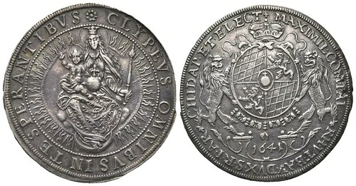 バイエルン-マクシミリアン1世 - 1598-1651 - ターラー 1641 - XF-