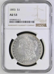 1893年 モルガン銀貨 NGC AU-53|WORLD RESOURCE【KING店】