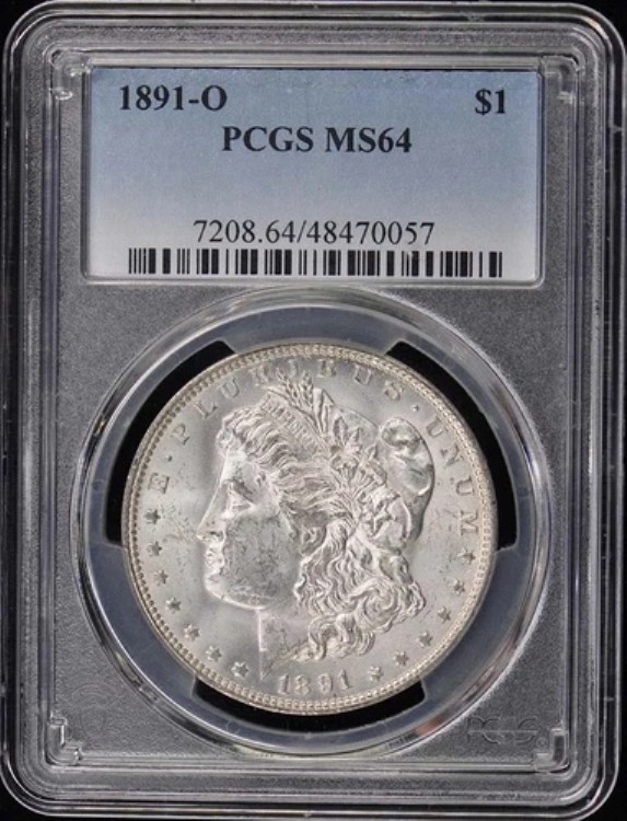 1891-O 1ドル モルガン・ダラー PCGS MS64