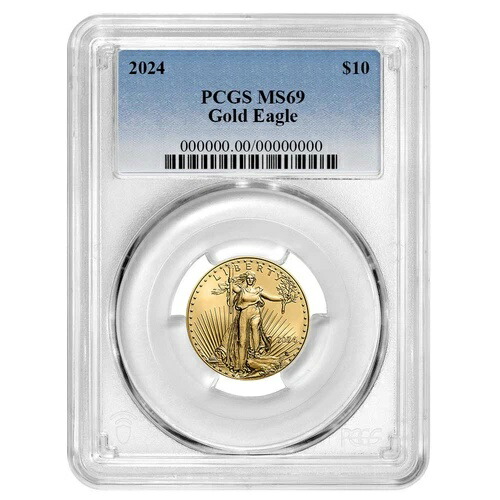 2024年 10ドル アメリカン ゴールド イーグル 1/4オンス PCGS MS69 ブルーラベル