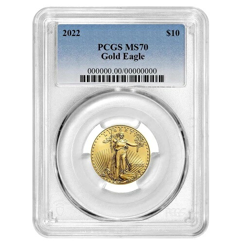 2022年 10ドル アメリカン ゴールド イーグル 1/4オンス PCGS MS70 ブルーラベル｜WORLD RESOURCE【KING店】 368,280円