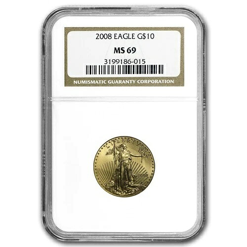 2008年 1/4オンス アメリカンゴールドイーグル MS-69 NGC
