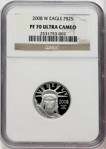 2008-W 25ドル クォーターオンス プラチナイーグル 自由の女神像 NGC PF70 (505950067) 365,805円
