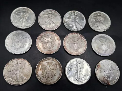 12オンス銀貨 12枚セット USA 1オンス 純銀 1ドル 各種年式｜WORLD RESOURCE【KING店】