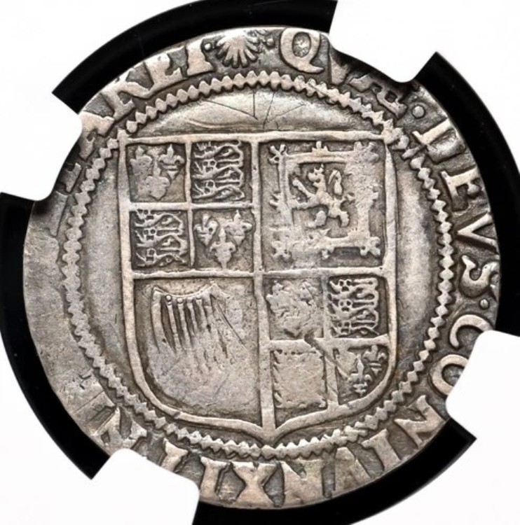 イングランド、ジェームズ1世（1603-1625年）。槌目銀貨、S-2655、NGC VF｜WORLD RESOURCE【KING店】 116,050円