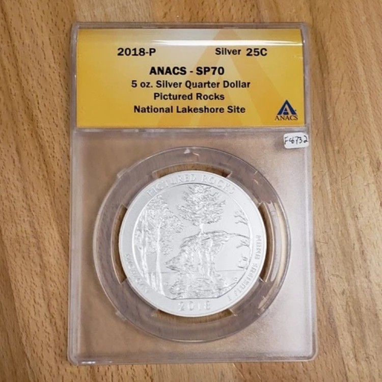 2018-P 5オンス シルバー ATB アメリカ ビューティフル ピクチャード ロックス サイト -ANACS SP 70- F8732｜WORLD RESOURCE【KING店】