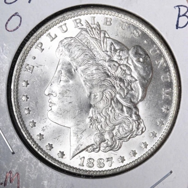 1887-O モルガン銀貨 CHOICE BU *未流通* MS E184 QLM｜WORLD RESOURCE【KING店】
