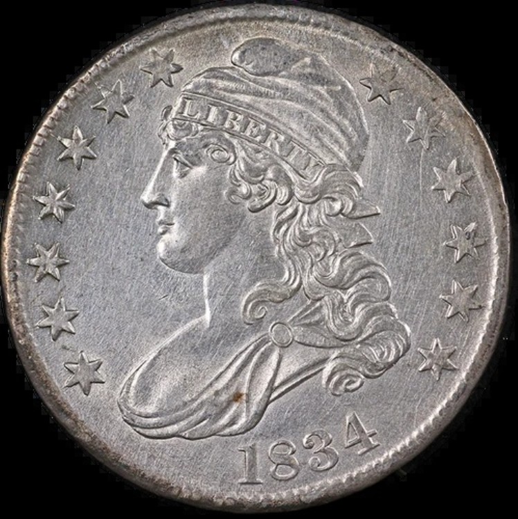 1834年 胸像ハーフドル 大きな日付、小さな文字 ナイス BU 0-108 R.2 強打｜WORLD RESOURCE【KING店】 116,050円