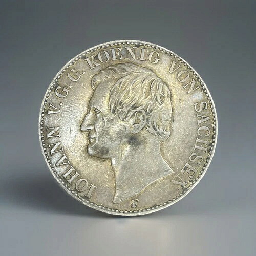 ドイツ、ザクセン州 1 Vereinsthaler 1857 F Koenig Von Sachsen XXX ein Phund Fein｜WORLD RESOURCE【KING店】