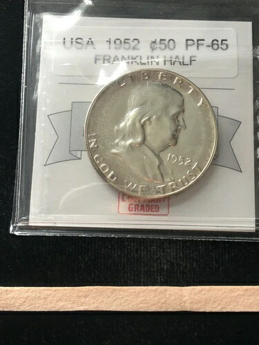 1952年アメリカ、フランクリンハーフダラー、50セント 152,900円