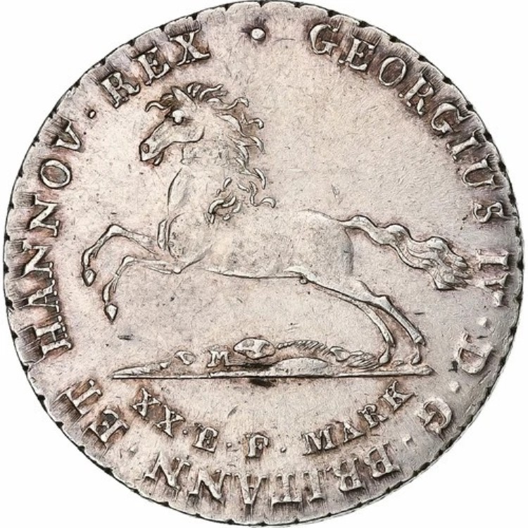 [#1277832] ハノーバー王国、ゲオルク 4 世、16 Gute Groschen、1830 年、ハノーバー、シル、