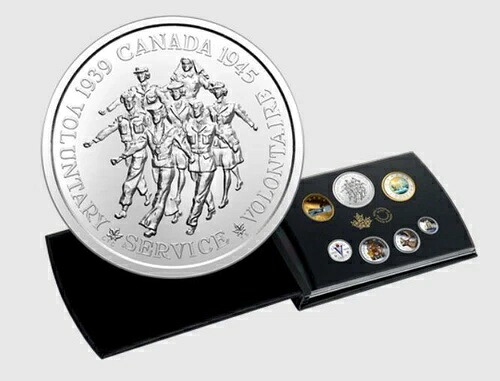 2020 年 Fine Silver プルーフ セット - 勝利発行のカラー カナダ コインとメダリオン。
