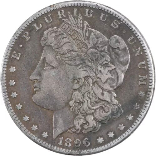 1896-S モルガン銀貨 チョイス VF 未認定 #1133