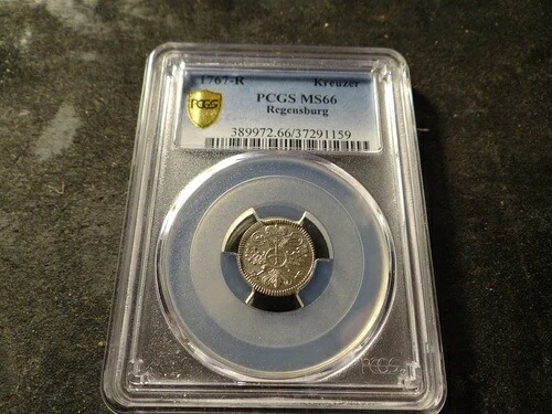 1767-R PCGS MS-66 レーゲンスブルク ドイツ ドイツ 州 クロイツァー スラブズ
