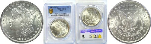 1878-7/8TF 1ドル モルガン・ダラー PCGS MS-63｜WORLD RESOURCE【KING店】