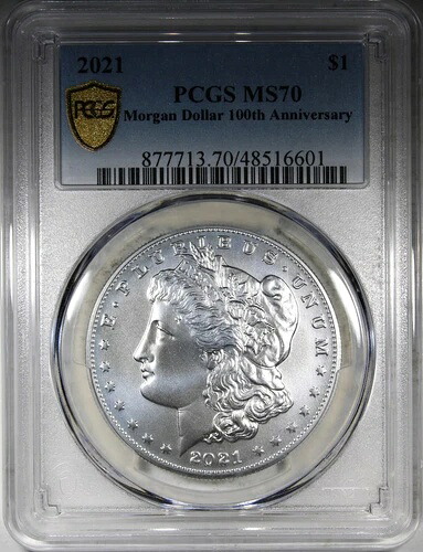 2021年 モルガン・ダラー PCGS MS70 100周年記念スラブ｜WORLD RESOURCE【KING店】
