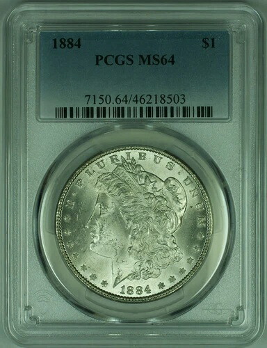 1884年 モルガン銀貨 PCGS MS-64 (25)