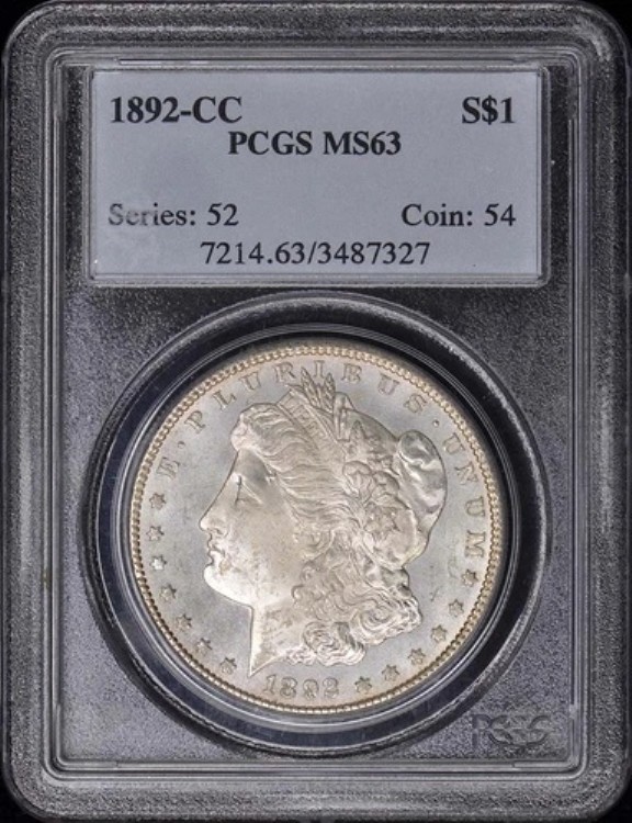 1892-CC 1ドル モルガン・ダラー PCGS MS63｜WORLD RESOURCE【KING店】