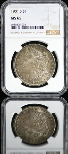 1901-S 1ドル銀モルガンドル ~ NGC MS65 100%オリジナル宝石鑑定キー日付｜WORLD RESOURCE【KING店】