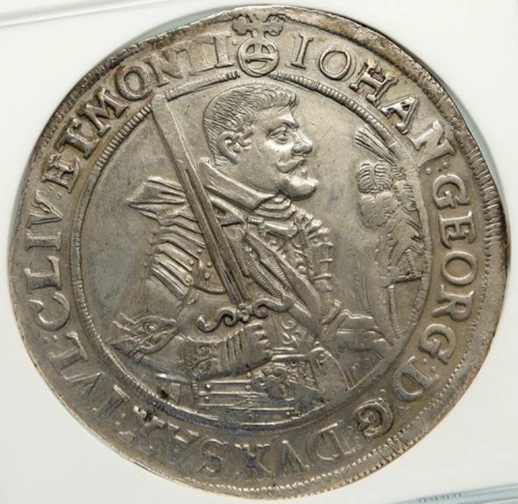 1626年 HI ドイツ ドイツ諸州 ザクセン ヨハン・ゲオルク1世 ターラー銀貨 NGC i85154｜WORLD RESOURCE【KING店】