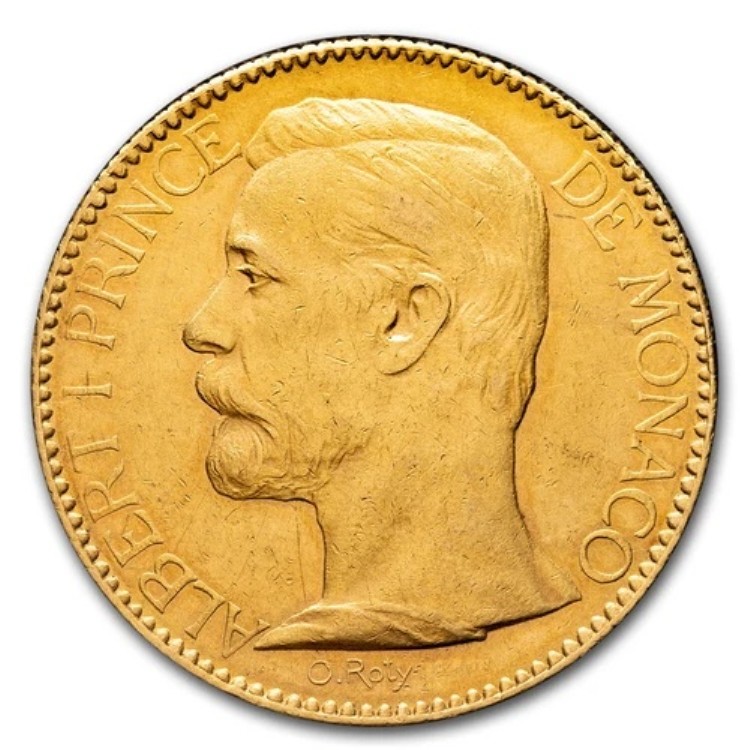 1891-1904 モナコ金貨 100フラン アルベール1世 平均貨幣｜WORLD RESOURCE【KING店】