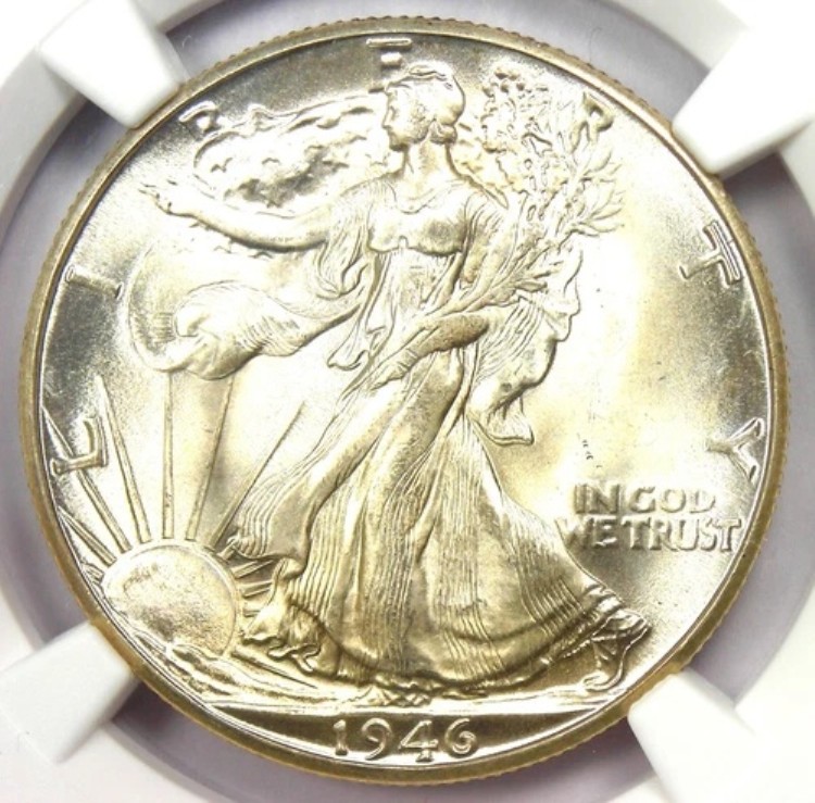 1946-D ウォーキング リバティ ハーフ ドル 50C - NGC MS67+ プラス グレード - 価値 10,500 ドル!｜WORLD RESOURCE【KING店】
