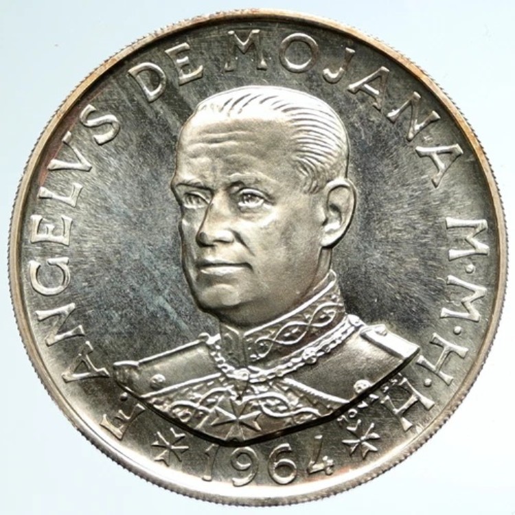 1964年 マルタ騎士団 グランドマスター モヤナ オールドプルーフ銀貨 i104616