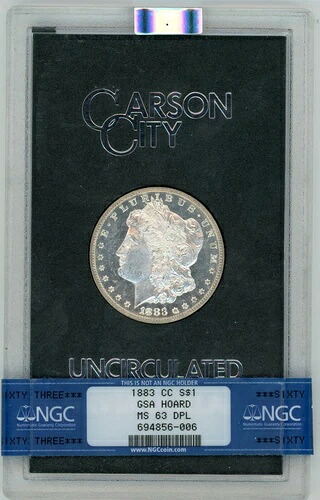 1883-CC モーガン シルバー ドル 1 ドル GSA ホード MS 63 DMPL NGC