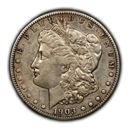 1903-S 1ドル モルガン銀貨 - ラスター - XF キーデート - SKU-B4205