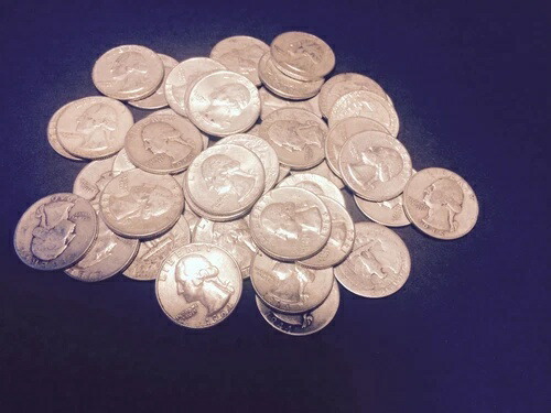 $21.00 90% 米国ジャンク銀流通コイン、ワシントン クォーター、1965 年以前 1 枚!