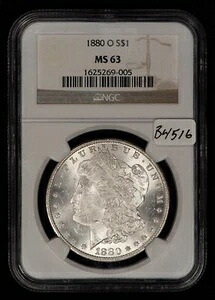 1880-O 1ドルモルガン銀貨 - キーデート - NGC MS 63 - SKU-B4516