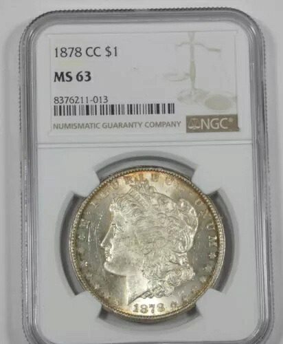 1878年-CC モルガン・ダラー NGC認定 MS 63 カーソンシティ銀貨 236,115円