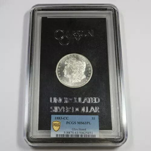1883年 CC カーソンシティ PCGS MS63 PL - GSA ホード シルバー モルガン ダラー コイン #53196V