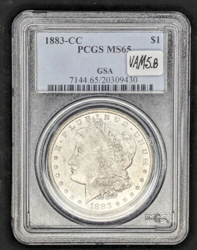 1883 cc PCGS モルガン シルバー ダラー MS65 GSA VAM 5 GEM BU 236,115円