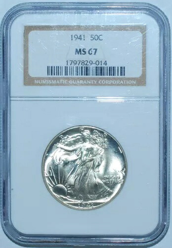 1941年 NGC MS67 ウォーキング・リバティ・ハーフダラー｜WORLD RESOURCE【KING店】