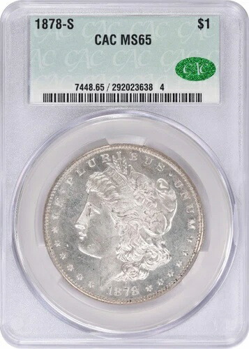 1878-S モルガン銀貨 MS65 CACG 241,065円