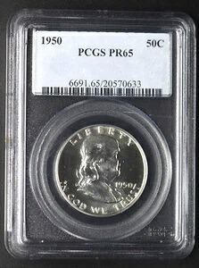 1950年 フランクリンシルバー ハーフドル PCGS PR 65 - コインジャンクション -
