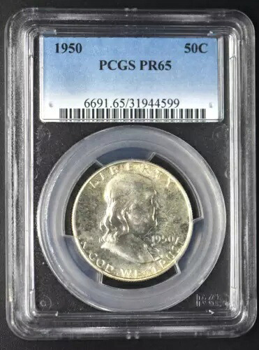 1950年 フランクリンシルバー ハーフドル PCGS PR 65 - コインジャンクション -